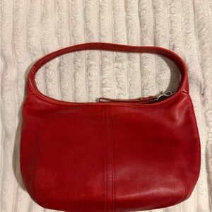Vintage Coach ergo Red Leather Shoulder Bag